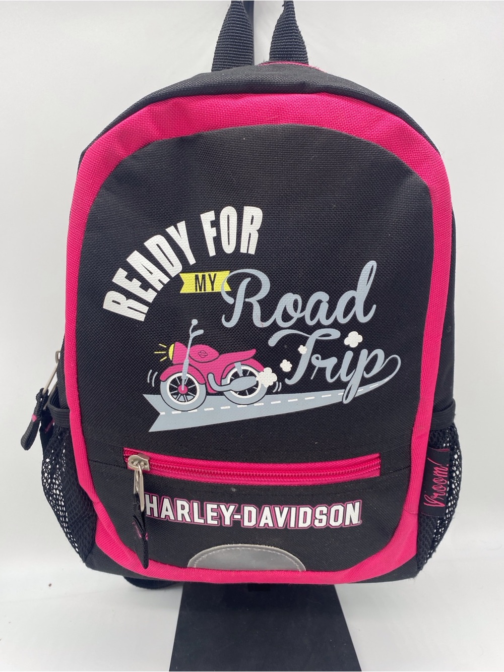 Harley-Davidson Black and Hot Pink Kids Road Trip Backpack